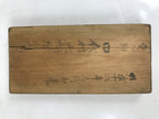 Japanese Wood Carved Kashigata Cake Mold Vtg Sweet Wagashi Madai Fish Fan Kg587