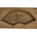 Japanese Wood Carved Kashigata Cake Mold Vtg Sweet Wagashi Madai Fish Fan Kg587