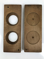 Japanese Wood Carved Kashigata Cake Mold Vtg Sweet Wagashi Mikan Orange Kg692