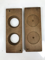 Japanese Wood Carved Kashigata Cake Mold Vtg Sweet Wagashi Mikan Orange Kg692