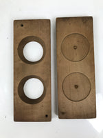 Japanese Wood Carved Kashigata Cake Mold Vtg Sweet Wagashi Mikan Orange Kg692