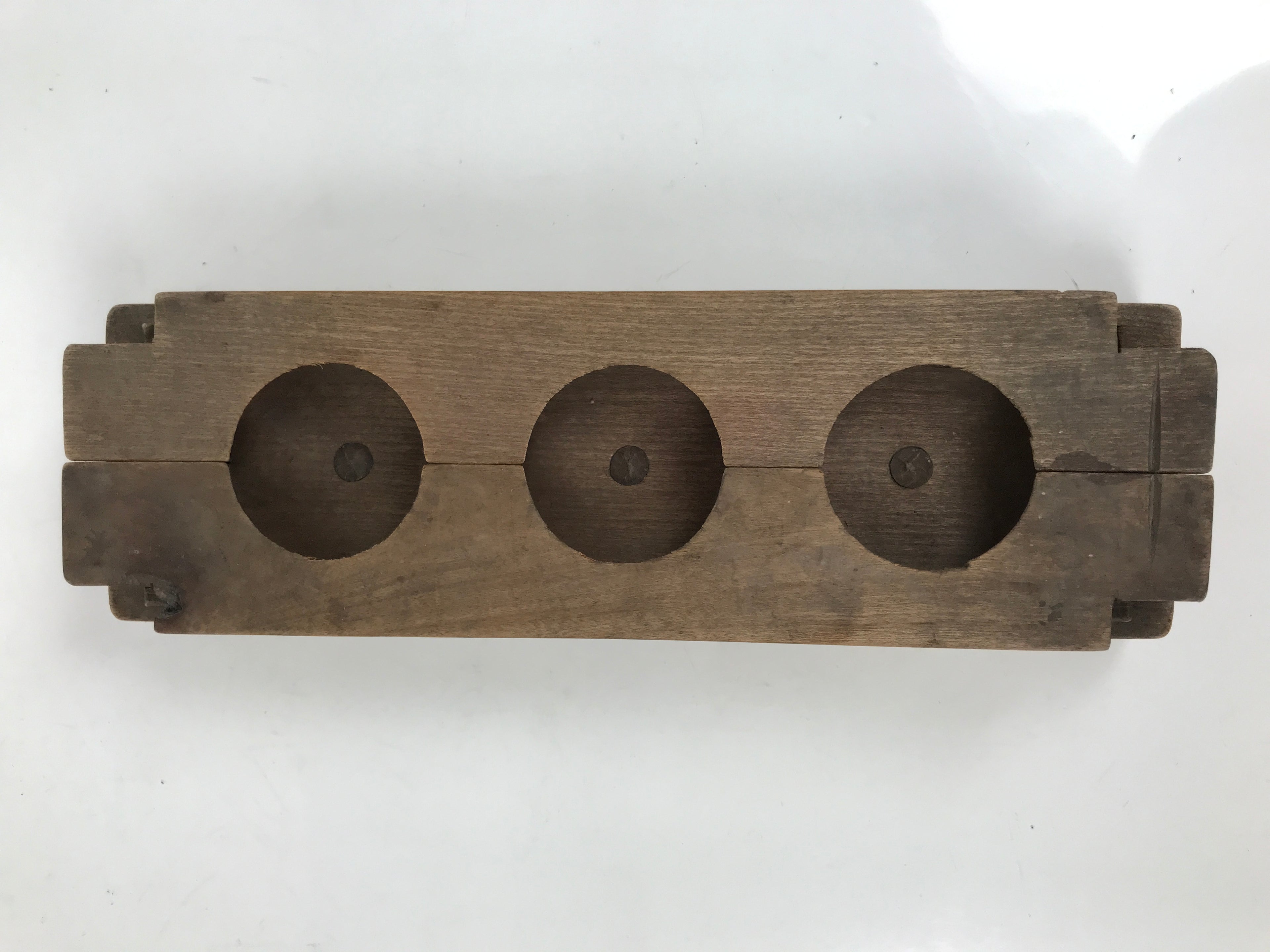 Japanese Wood Carved Kashigata Cake Mold Vtg Sweet Wagashi Mikan Orange Kg713