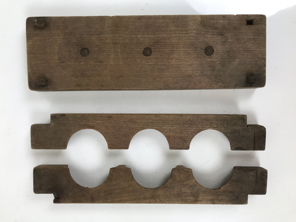Japanese Wood Carved Kashigata Cake Mold Vtg Sweet Wagashi Mikan Orange Kg713