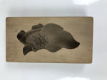 Japanese Wood Carved Kashigata Cake Mold Vtg Sweet Wagashi Minogame Turtle Kg608