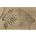 Japanese Wood Carved Kashigata Cake Mold Vtg Sweet Wagashi Minogame Turtle Kg608