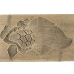 Japanese Wood Carved Kashigata Cake Mold Vtg Sweet Wagashi Minogame Turtle Kg608