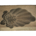 Japanese Wood Carved Kashigata Cake Mold Vtg Sweet Wagashi Minogame Turtle Kg771