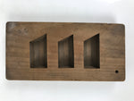 Japanese Wood Carved Kashigata Cake Mold Vtg Sweet Wagashi Nagaimo Cut Yam Kg654