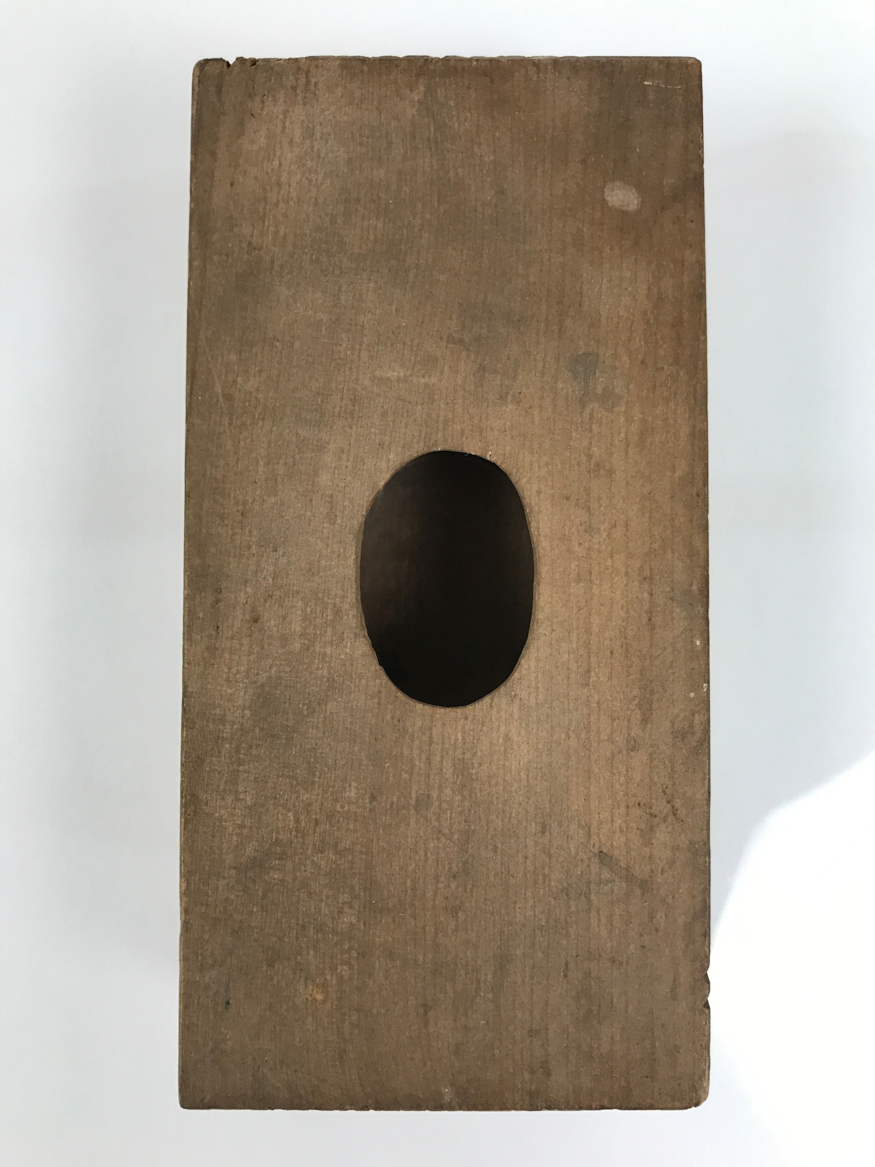 Japanese Wood Carved Kashigata Cake Mold Vtg Sweet Wagashi Oval Egg Shape Kg794