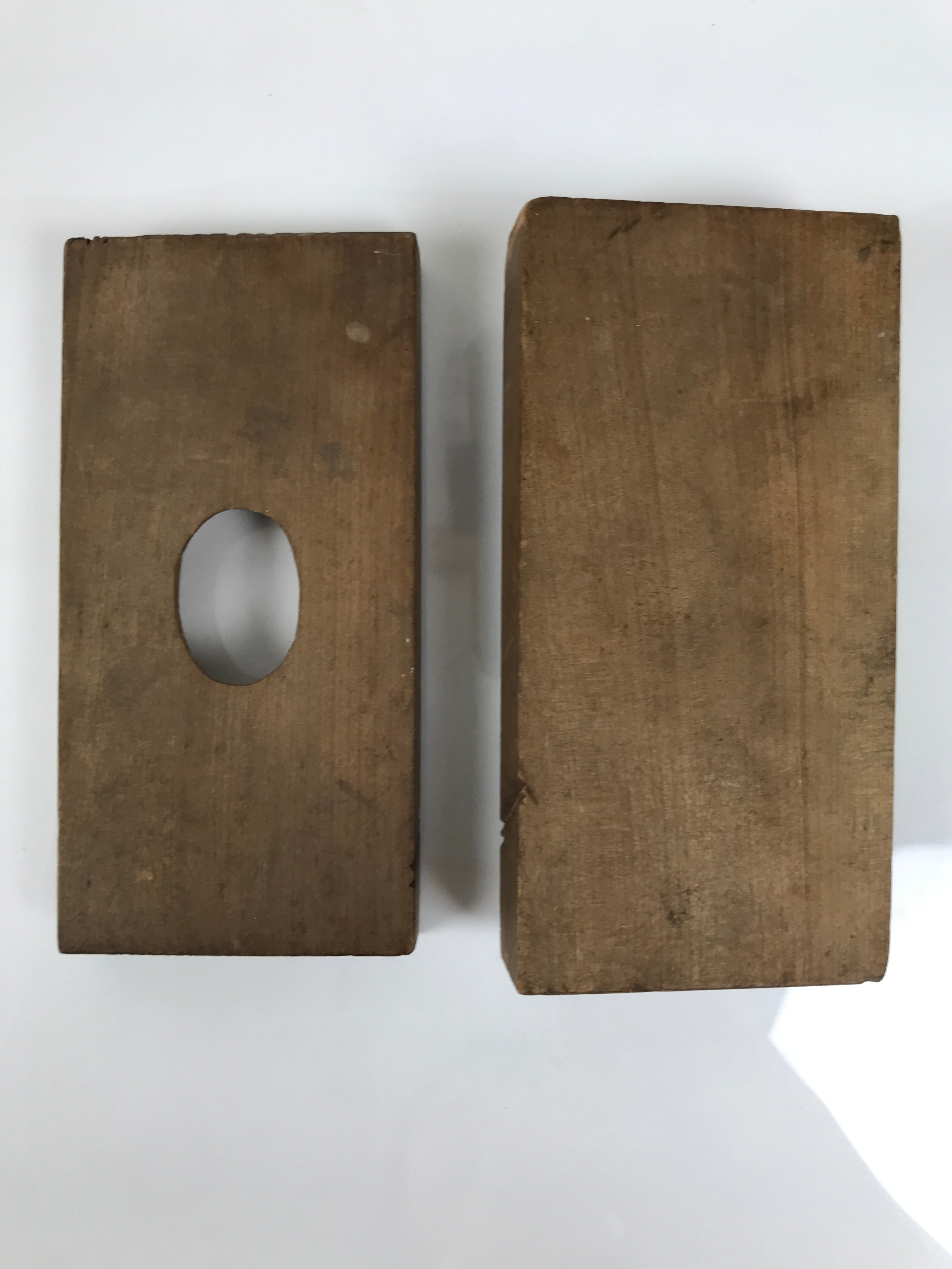 Japanese Wood Carved Kashigata Cake Mold Vtg Sweet Wagashi Oval Egg Shape Kg794