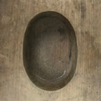 Japanese Wood Carved Kashigata Cake Mold Vtg Sweet Wagashi Oval Egg Shape Kg794