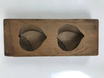 Japanese Wood Carved Kashigata Cake Mold Vtg Sweet Wagashi Peach Momo Kg552