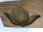 Japanese Wood Carved Kashigata Cake Mold Vtg Sweet Wagashi Peach Momo Kg594