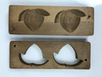 Japanese Wood Carved Kashigata Cake Mold Vtg Sweet Wagashi Peaches Momo Kg698
