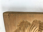 Japanese Wood Carved Kashigata Cake Mold Vtg Sweet Wagashi Peony Botan Kg588