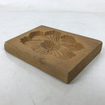 Japanese Wood Carved Kashigata Cake Mold Vtg Sweet Wagashi Peony Botan Kg588