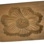 Japanese Wood Carved Kashigata Cake Mold Vtg Sweet Wagashi Peony Botan Kg588