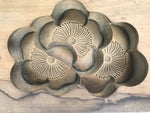 Japanese Wood Carved Kashigata Cake Mold Vtg Sweet Wagashi Plum Blossoms Kg584