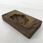 Japanese Wood Carved Kashigata Cake Mold Vtg Sweet Wagashi Plum Blossoms Kg584