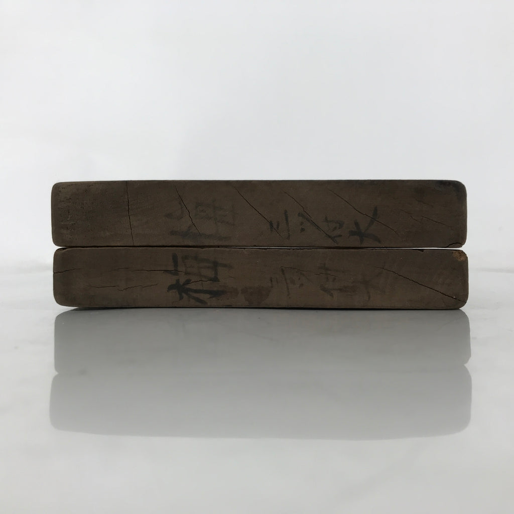 Japanese Wood Carved Kashigata Cake Mold Vtg Sweet Wagashi Plum Blossoms Kg584