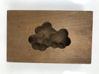 Japanese Wood Carved Kashigata Cake Mold Vtg Sweet Wagashi Plum Blossoms Kg619