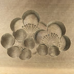 Japanese Wood Carved Kashigata Cake Mold Vtg Sweet Wagashi Plum Blossoms Kg619