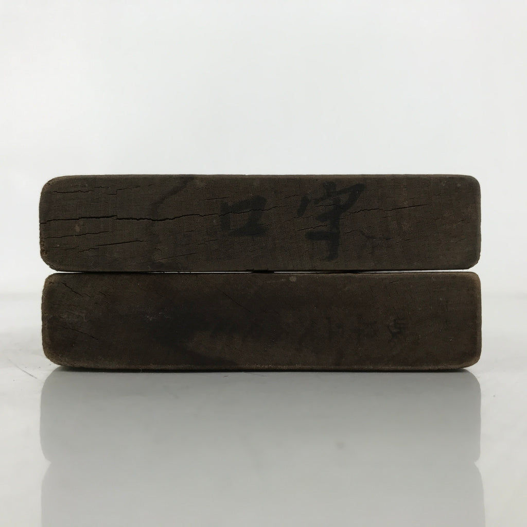 Japanese Wood Carved Kashigata Cake Mold Vtg Sweet Wagashi Rope Knot Himo Kg603
