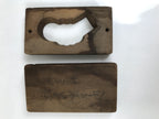 Japanese Wood Carved Kashigata Cake Mold Vtg Sweet Wagashi Rope Knot Himo Kg603