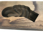 Japanese Wood Carved Kashigata Cake Mold Vtg Sweet Wagashi Rope Knot Himo Kg603