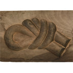 Japanese Wood Carved Kashigata Cake Mold Vtg Sweet Wagashi Rope Knot Himo Kg603