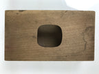 Japanese Wood Carved Kashigata Cake Mold Vtg Sweet Wagashi Rounded Square Kg802