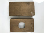 Japanese Wood Carved Kashigata Cake Mold Vtg Sweet Wagashi Rounded Square Kg802
