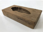 Japanese Wood Carved Kashigata Cake Mold Vtg Sweet Wagashi Shrimp Ebi Kg559