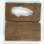 Japanese Wood Carved Kashigata Cake Mold Vtg Sweet Wagashi Shrimp Ebi Kg559