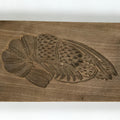 Japanese Wood Carved Kashigata Cake Mold Vtg Sweet Wagashi Shrimp Ebi Kg559