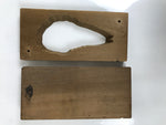 Japanese Wood Carved Kashigata Cake Mold Vtg Sweet Wagashi Shrimp Ebi Kg571