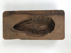 Japanese Wood Carved Kashigata Cake Mold Vtg Sweet Wagashi Shrimp Ebi Kg598