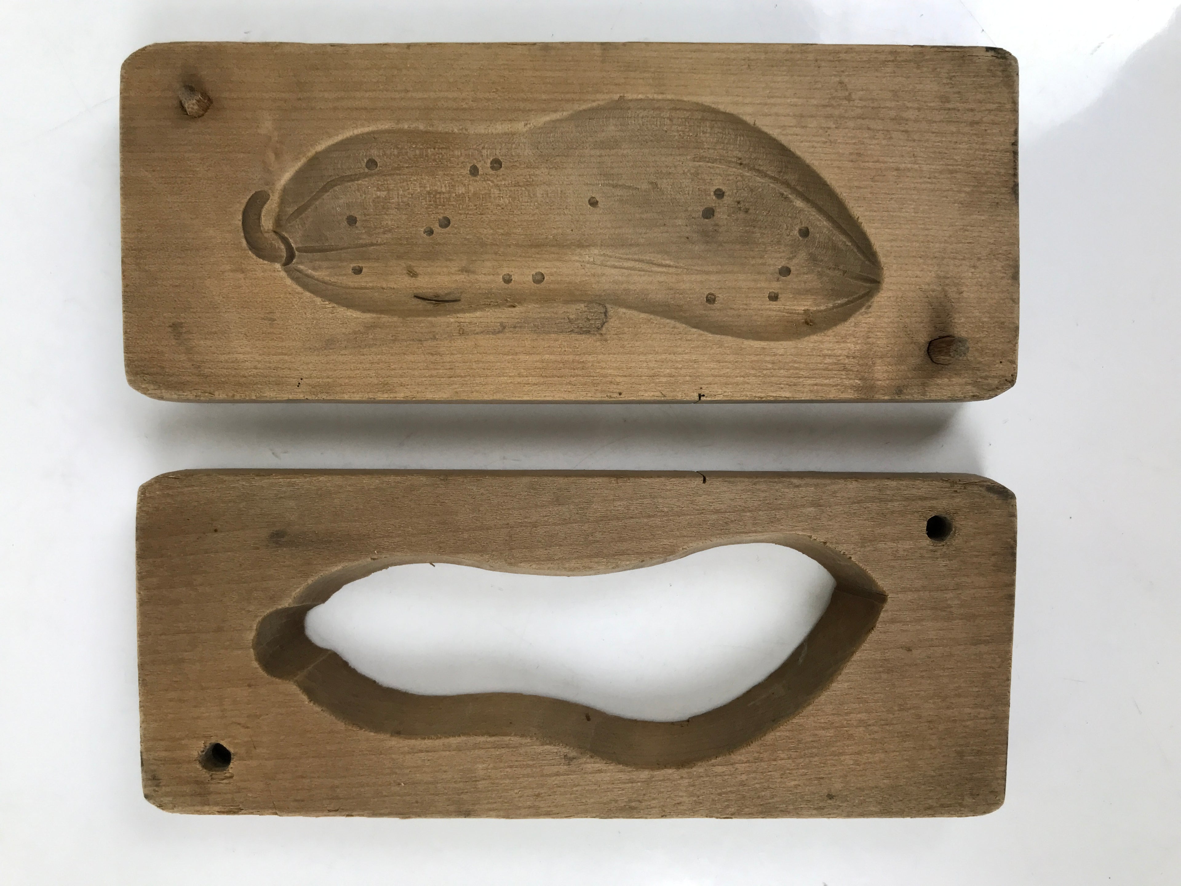 Japanese Wood Carved Kashigata Cake Mold Vtg Sweet Wagashi Squash Gourd Kg720