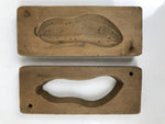 Japanese Wood Carved Kashigata Cake Mold Vtg Sweet Wagashi Squash Gourd Kg720