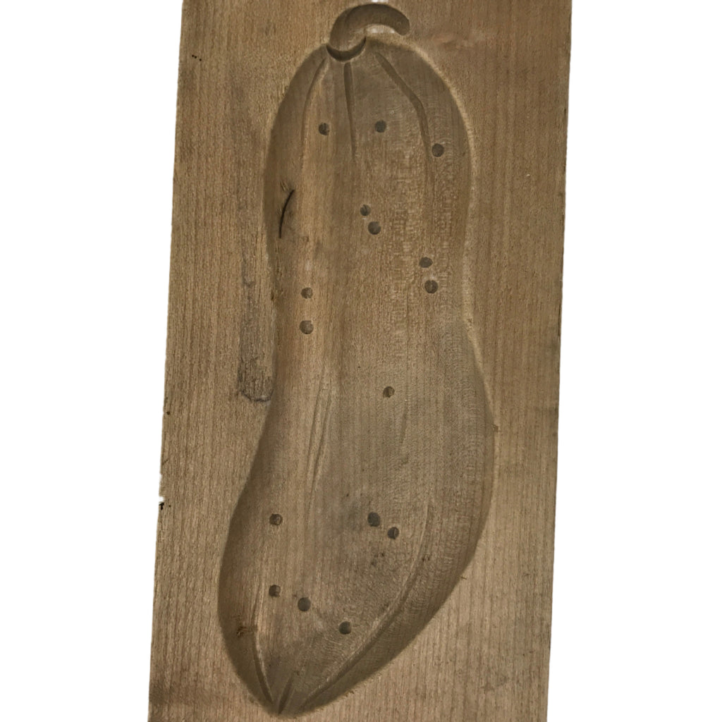 Japanese Wood Carved Kashigata Cake Mold Vtg Sweet Wagashi Squash Gourd Kg720