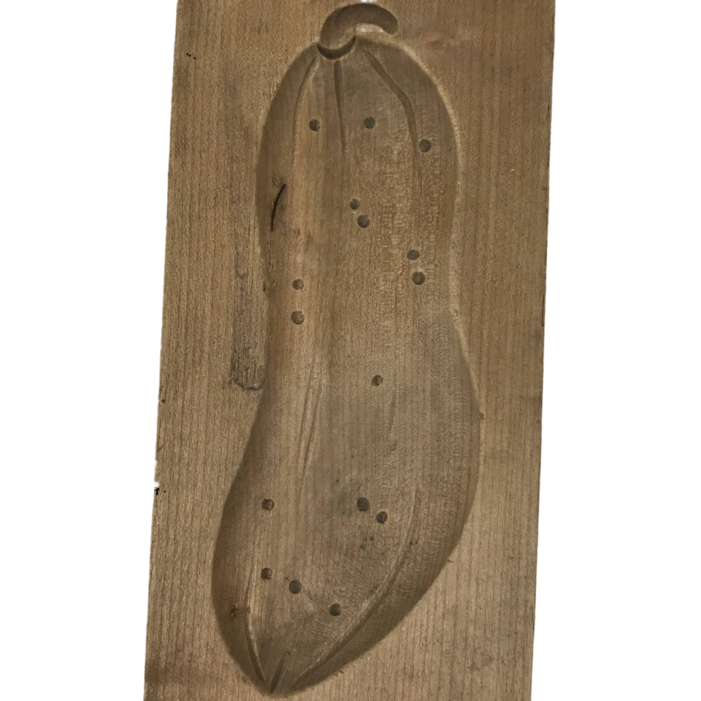 Japanese Wood Carved Kashigata Cake Mold Vtg Sweet Wagashi Squash Gourd Kg720