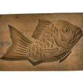 Japanese Wood Carved Kashigata Cake Mold Vtg Sweet Wagashi Tai Madai Fish Kg586