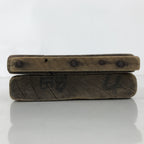 Japanese Wood Carved Kashigata Cake Mold Vtg Sweet Wagashi Tai Madai Fish Kg640