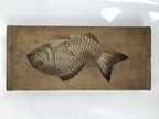Japanese Wood Carved Kashigata Cake Mold Vtg Sweet Wagashi Tai Madai Fish Kg672