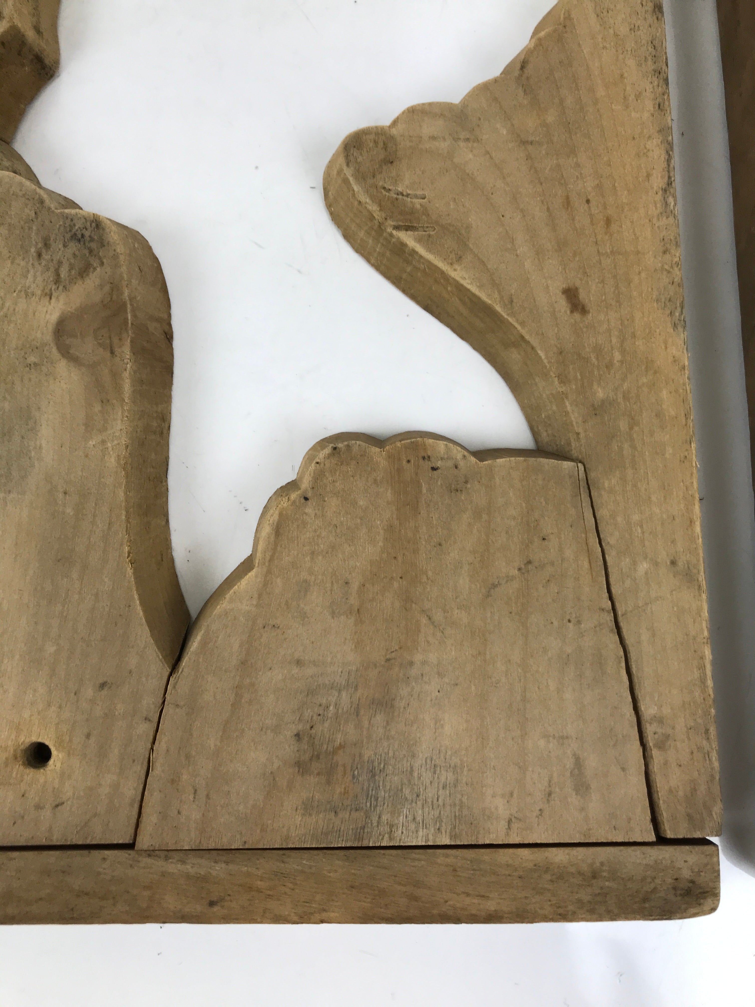 Japanese Wood Carved Kashigata Cake Mold Vtg Sweet Wagashi Tai Madai Fish Kg673