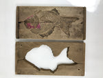 Japanese Wood Carved Kashigata Cake Mold Vtg Sweet Wagashi Tai Madai Fish Kg733