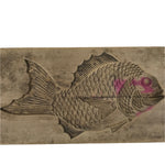 Japanese Wood Carved Kashigata Cake Mold Vtg Sweet Wagashi Tai Madai Fish Kg733