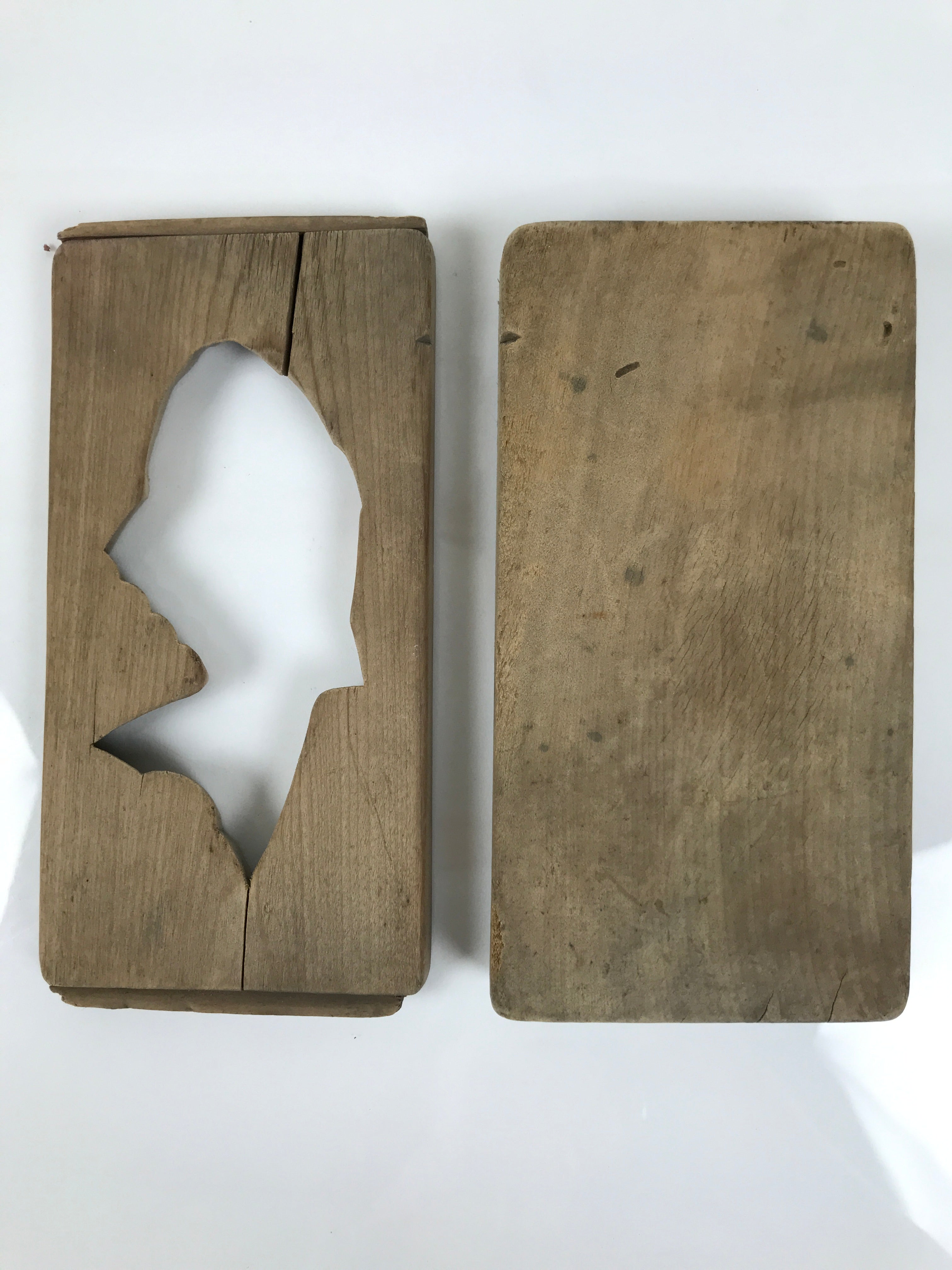 Japanese Wood Carved Kashigata Cake Mold Vtg Sweet Wagashi Tai Madai Fish Kg793