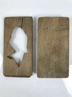 Japanese Wood Carved Kashigata Cake Mold Vtg Sweet Wagashi Tai Madai Fish Kg793