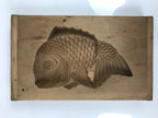 Japanese Wood Carved Kashigata Cake Mold Vtg Sweet Wagashi Tai Madai Fish Kg807